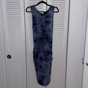 NEVER WORN: Heart Hips Medium Sleeveless Blue Tie Dye Dress